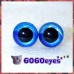 1 Pair  Blue Shady Hand Painted Safety Eyes Plastic eyes
